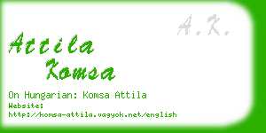 attila komsa business card